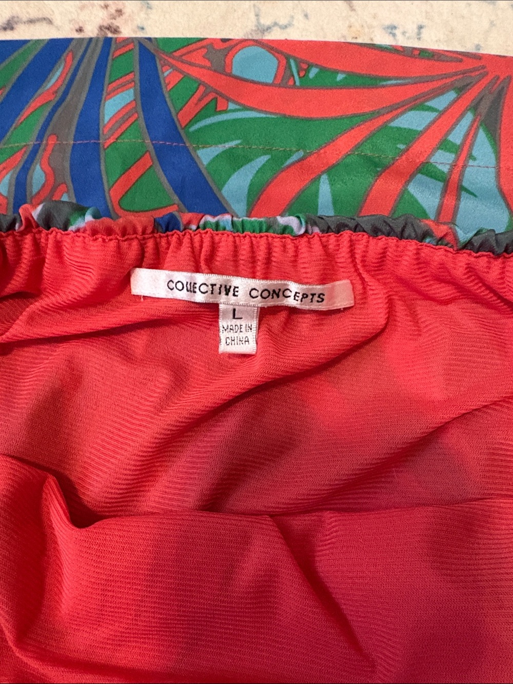 Women’s Tropical Print Skirted Bottoms in Pink & Green. Large. Runs Medium - Picture 2 of 8